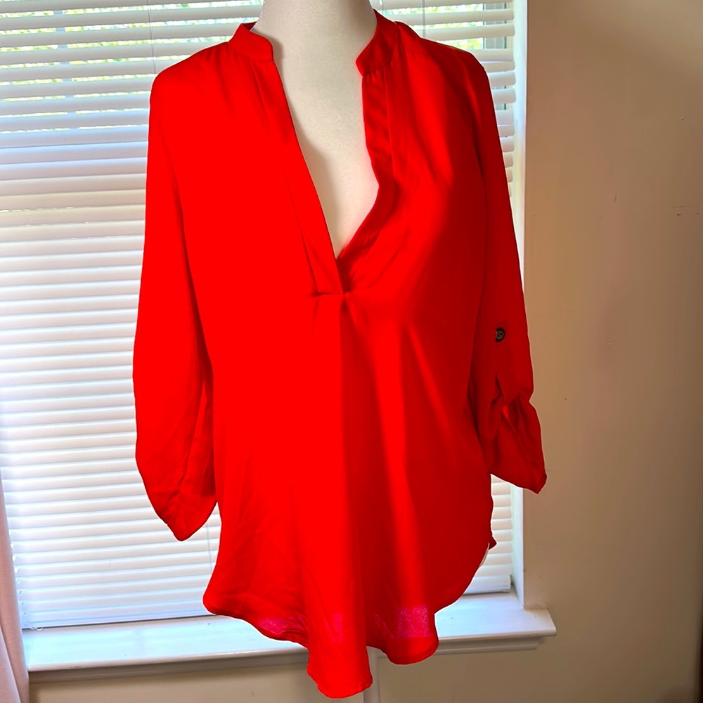 Orange sheer lush small women’s top
